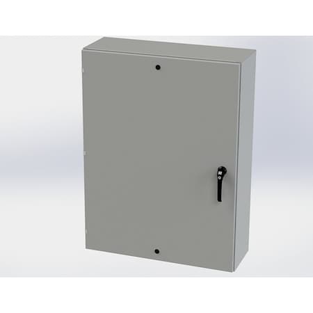 Saginaw Control & Engineering 1/4 Turn Latch, 3 Point Latch with Padlock/Keylock Handle Electrical Enclosures, 48 in H, 12 in D SCE-48EL3612LPPL